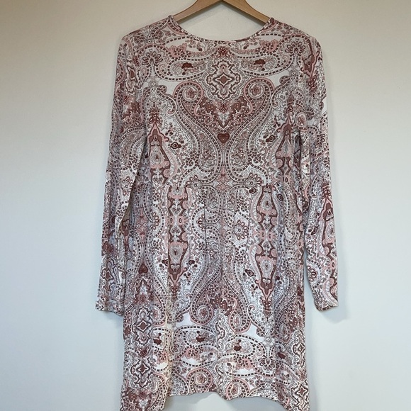 Anthropologie Pink Paisley Print Chemise Tunic y2k small - Picture 7 of 7